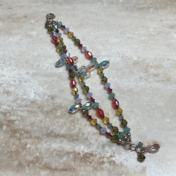 😍925 Silver Emily Ray Three Strand Swarovski Bracelet😍NWOT - Picture 3 of 9